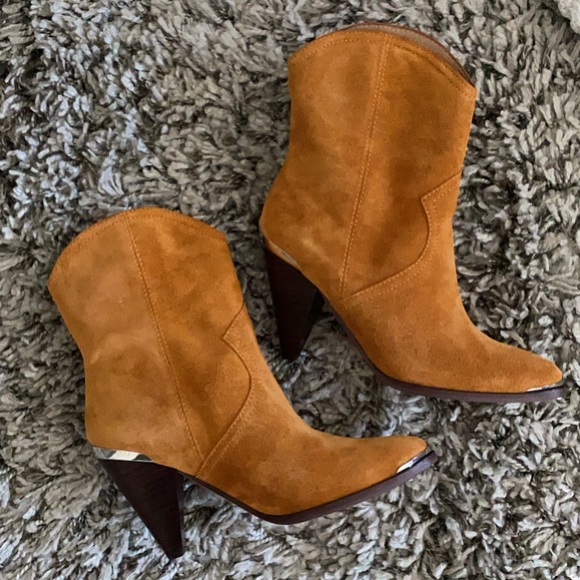 JOIE WESTERN GARNER BOOTS IN MUSTARD - Picture 2 of 16